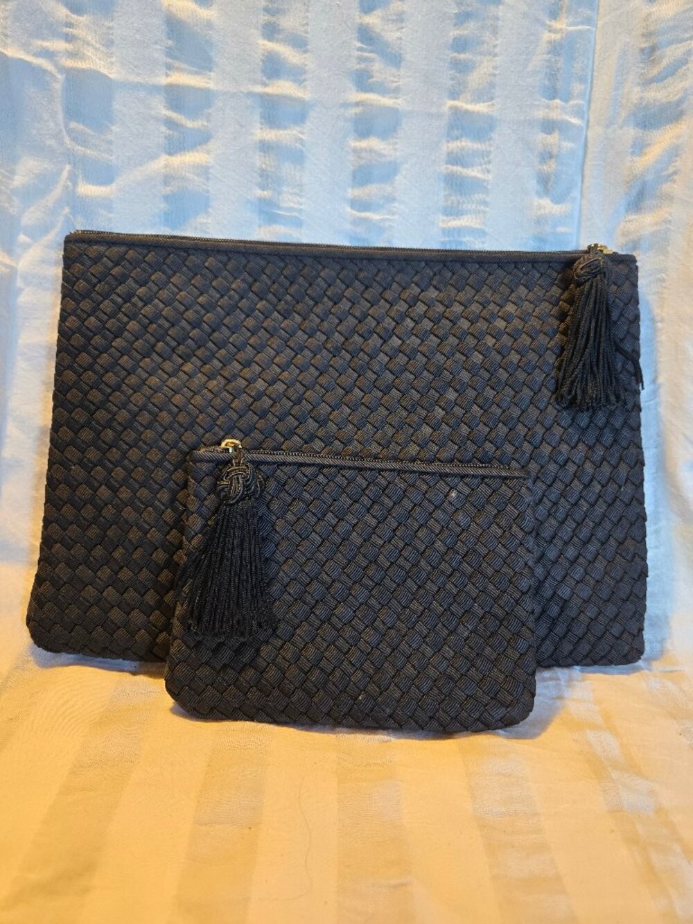 AMERICANA Two black handbags/ matching set